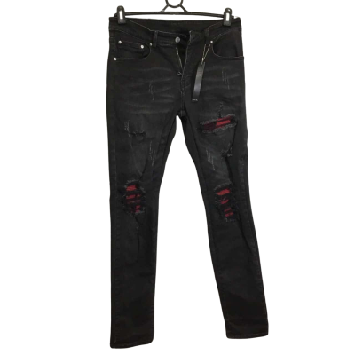  Mens  Size 32 Black  Amiri Fashion Jeans. Cotton/Tencel/Elastane/Leather