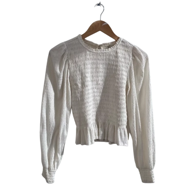 Forever New Womens  Size XS Long Sleeve Top Cream 