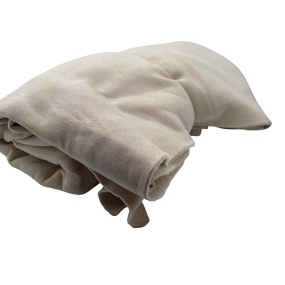One side fleece fabric.  (Fleece cotton mix).  140 x 110 cm.  Beige.  