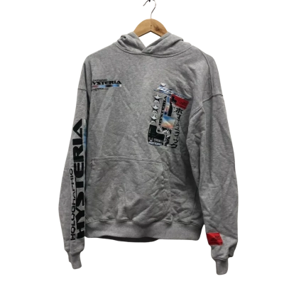 Loiter Hysteria Mens  Size L Hoodie Grey 