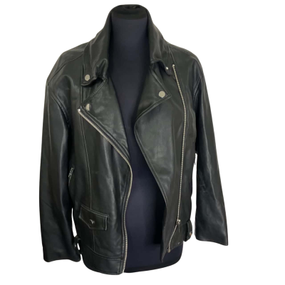 Bershka Womens  Size S Leather Jacket Black  
