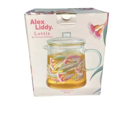 NEW - Alex Liddy Lottie Glass Tea Pot 500ml