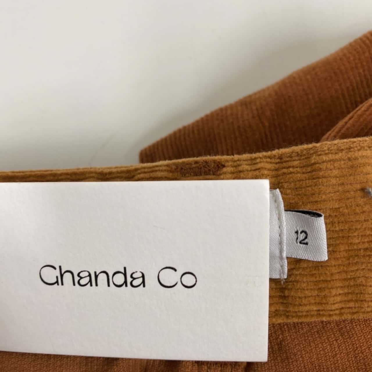 Ghanda Womens Size 12 High Waist / Wide Leg / Corduroy Pants Brown 