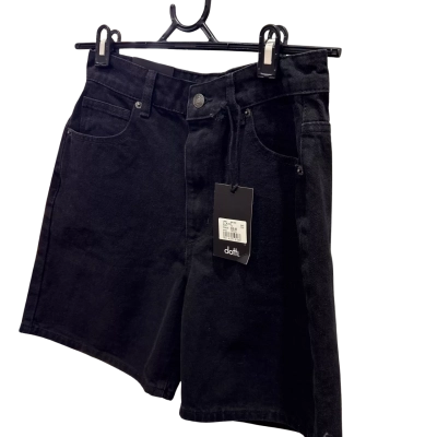 Dotti Womens  Size 10 Black High Rise Longer Length Denim Shorts 