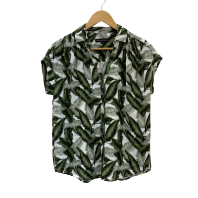 David Lawrence Womens  Size 6 Sleeveless Top Green / Pattern / White 