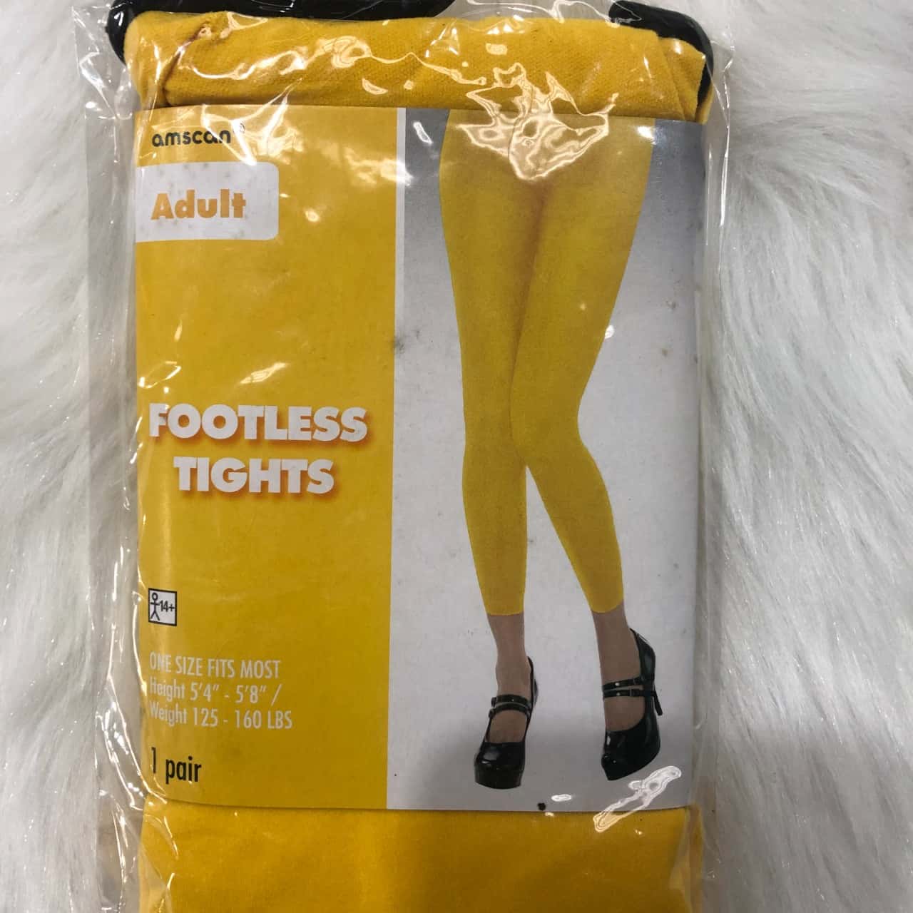 yellow footless tights