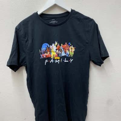 Cotton On Mens  Size S Short Sleeve T-shirt Black  / Multicoloured 