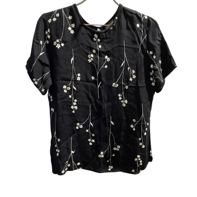 2 Pce Perri Cutten Womens  Size 12 Pencil Skirt Black  / White  With  Matching Blouse Top