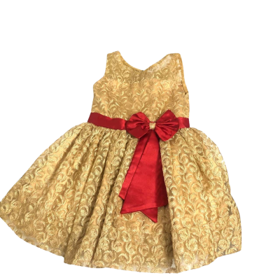 Girls Size 18 ( 2-3yrs) Special Occasion/Costume Dress Gold / Red 