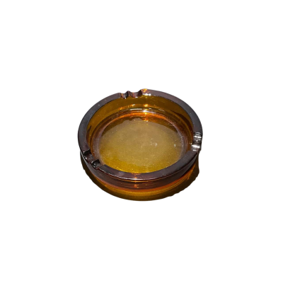Vintage Amber Glass Ashtray 