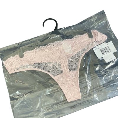 Calvin Klein Womens  lace thong Size S Underwear Pink BNWT