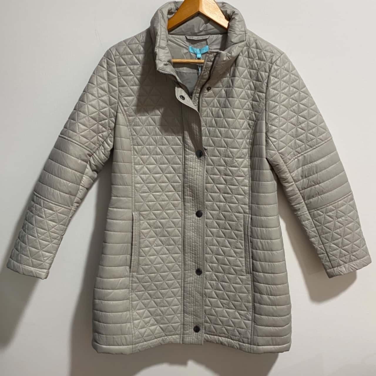 blue illusion puffer jacket