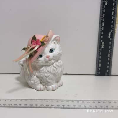 Cute Lady Kitten Figurine Vintage 