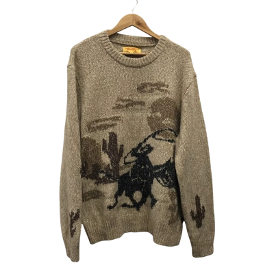 Wrangler X Rainbouu Mens  Size L Jumper Beige 