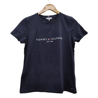 Tommy Hilfiger Mens Size S Short Sleeve Shirt Navy Blue (11)