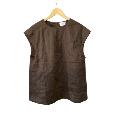 Dissh Womens  Size 12 Short Sleeve Top Brown RRP $99.99