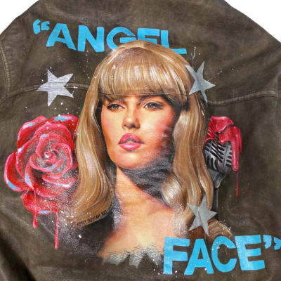 “Angel face “ Bershka Womens  Size S Bomber Jacket Brown / Other 