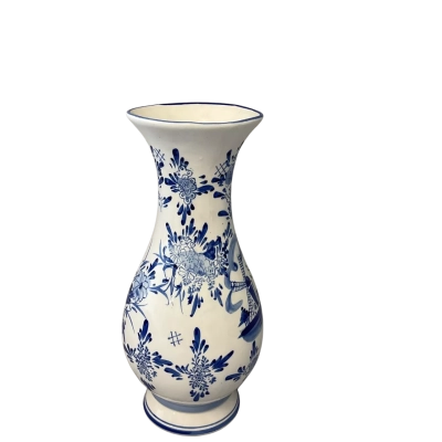 Deft Blauw hand painted vase C19290
