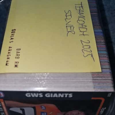 AFL Footy Cards Teamcoach Silver 2025 (b30)