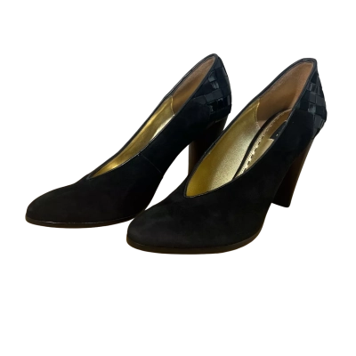 Mimco Womens Black Suede Size 38 Heels Pumps