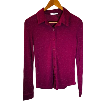 MARCS Size XS Long Sleeve Shirt Maroon 