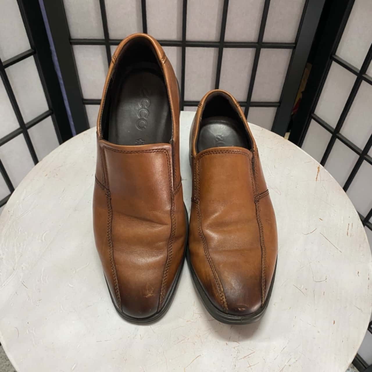 ecco brown loafers