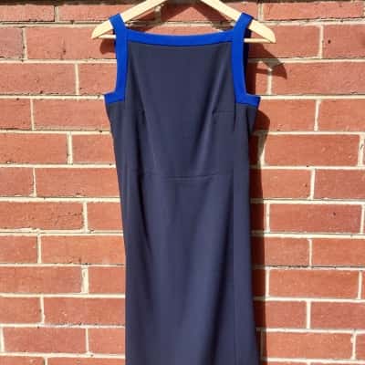  PAULE KA Womens  Size 8 Cocktail Dress Black/Blue 