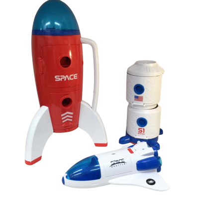 Space Rocket Shuttle and Station as pictured