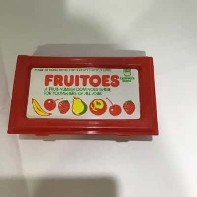 Vintage Learners World Fruitoes Dominoes Game