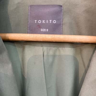 Tokito Womens  Size S Trench Coat Khaki 