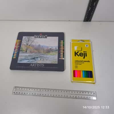 Derwent Pencils 24 Pack PreOwned Plus Bonus Pack of NEW Keji 12 Pack Coloured Pencils 