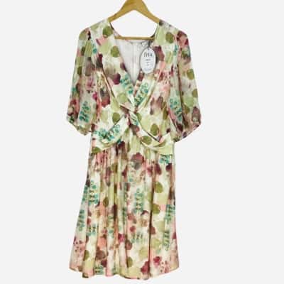 Fria - Floral Short Sleeve Dress (Size 18)