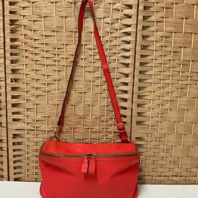 Rabeanco Women's Coral Cube Cross Leather Body Bag Handbag Shoulder Bag ladies gift present 