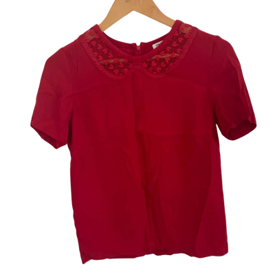 Marcs Womens  Size 8 Short Sleeve Top Red 