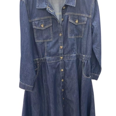 Gordon Smith Womens  Size 14 Denim Dress / Long Sleeve Dress Blue 