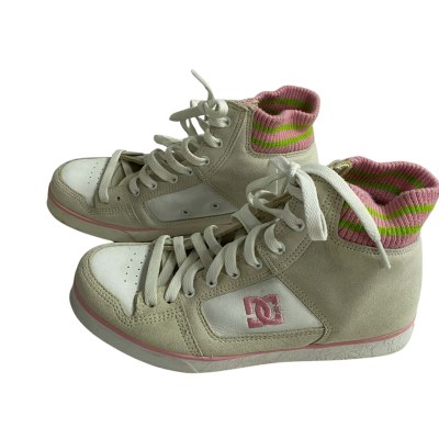 DC Shoes Womens  Size 8.5 High-Top Sneakers Beige/White/Pink 