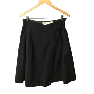 Women’s Size 12 Black Veronika Maine Wrap Mini Skirt 