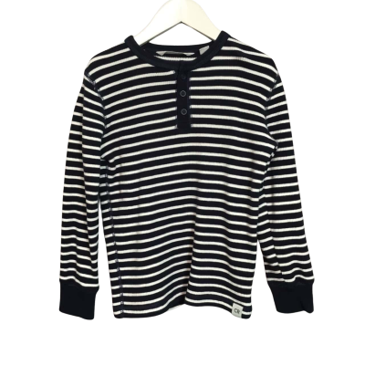 Country Road Kids Size 6 Navy Blue & White Striped Top 