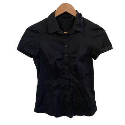 Cue Womens  Size 8 Blouse Black  