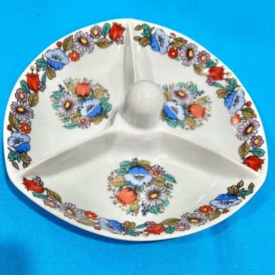 Vintage Ceramic Smitdt Brasil Trio Serving Dish 