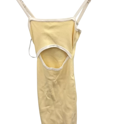Perfect Stranger Womens Size M Casual Dress White / Yellow 