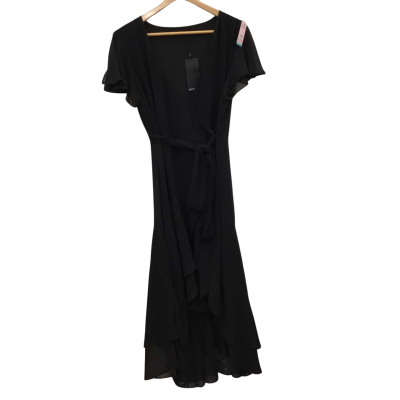 Portmans Womens Size 12 black Wrap Dress  