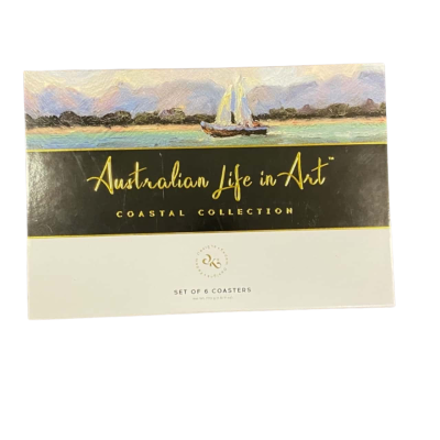 Australian Life In Art Costal Collection Set of 6 Coasters