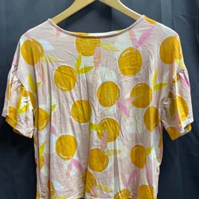 Gorman Green Pink/Orange Tee Womens Size S 