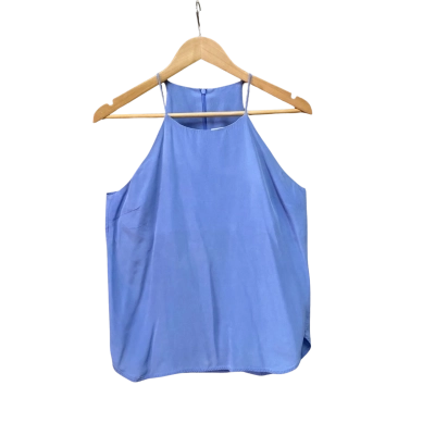 Zimmermann Womens  Size 2 Silk Halter Neck Top Blue 