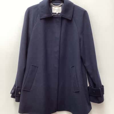 Sportscraft Womens  BLENDED WOOL Size 10 Winter Jacket Navy Blue
