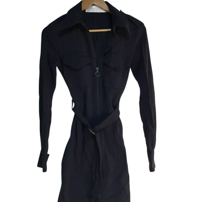 Victoria Beckham Womens  Size 6 Mini Coat Dress Navy Blue 