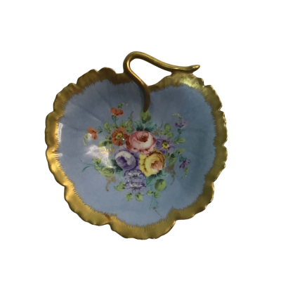 Limoges Sweet Dish Flower Pattern
