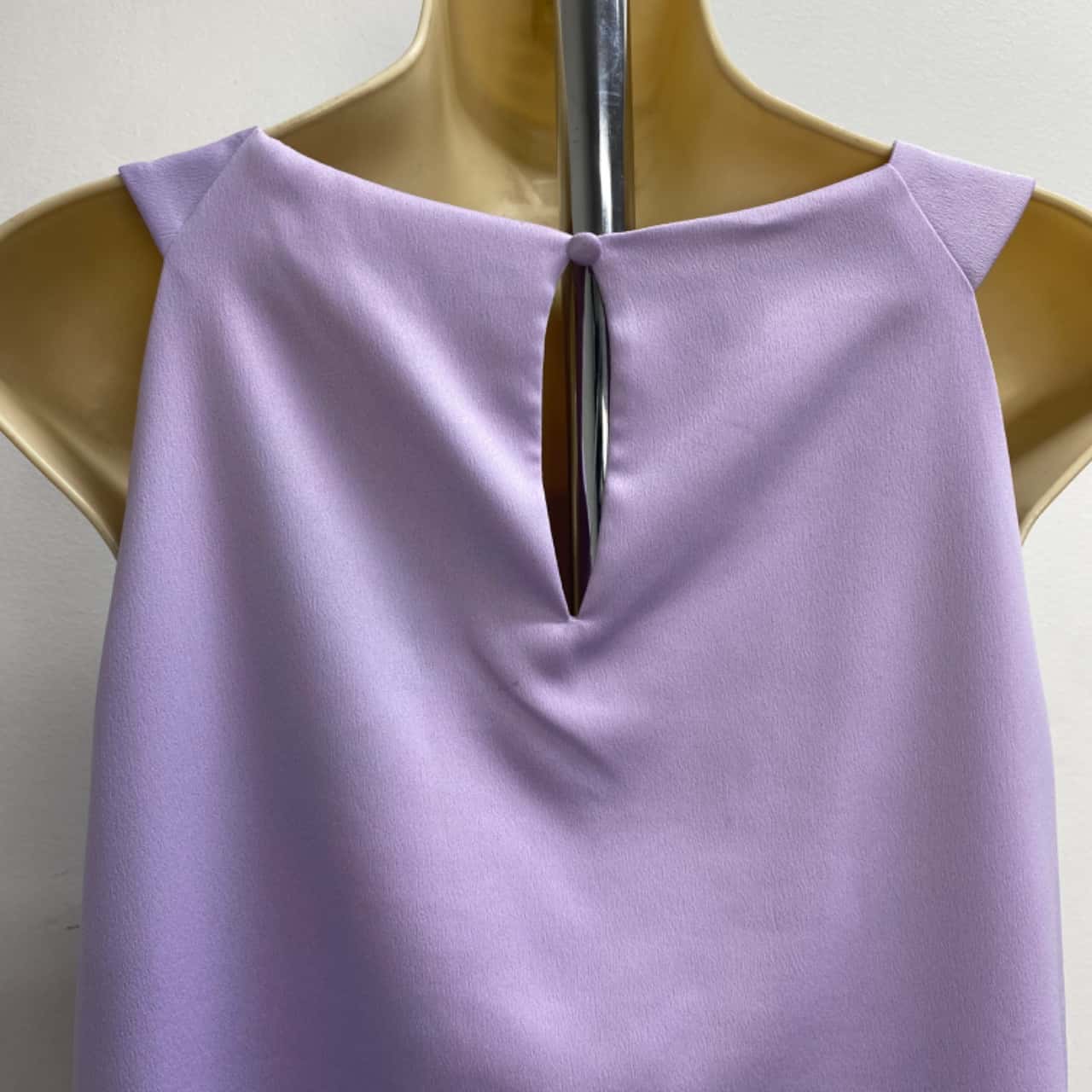 Women's Knitted Purple Fuzzy Halter Neck Top