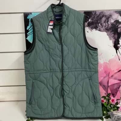 Womens Savannah Quilted Vest Size 14 Slate 